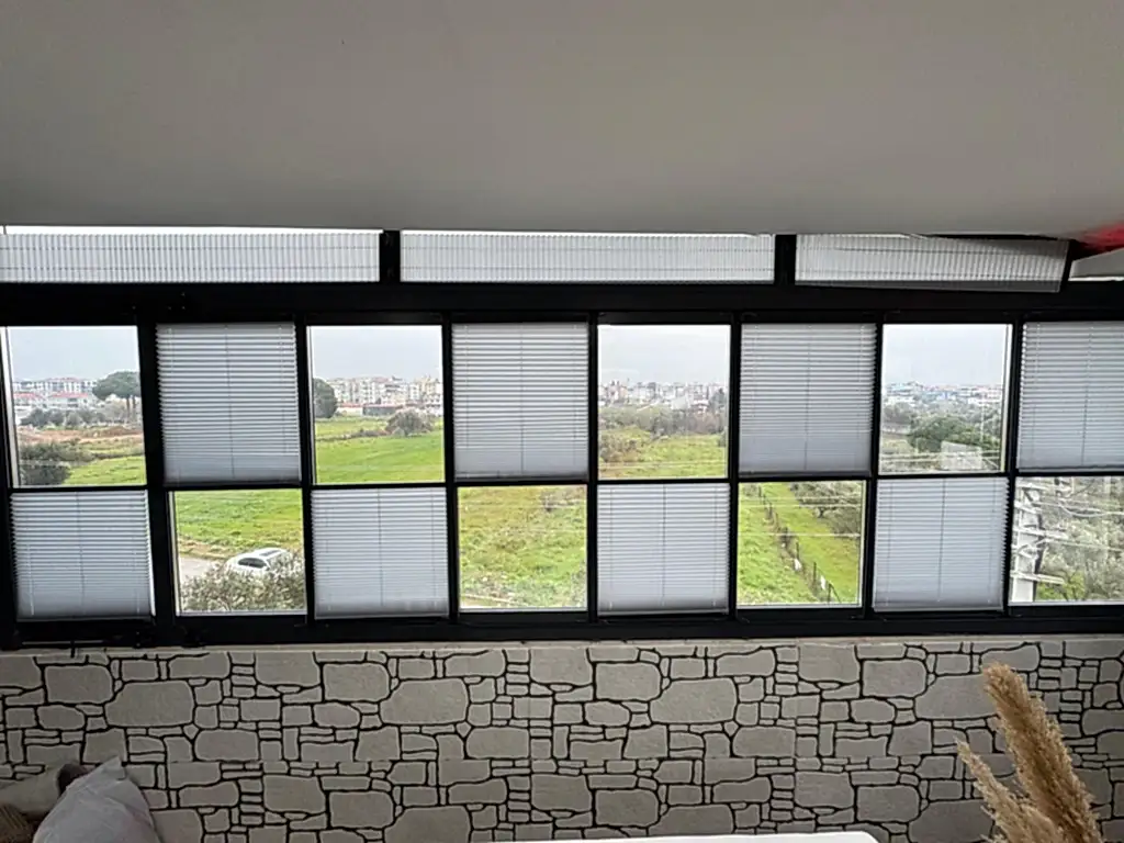 Cam Balkon İçin Güneş Kırıcı Plise Perde