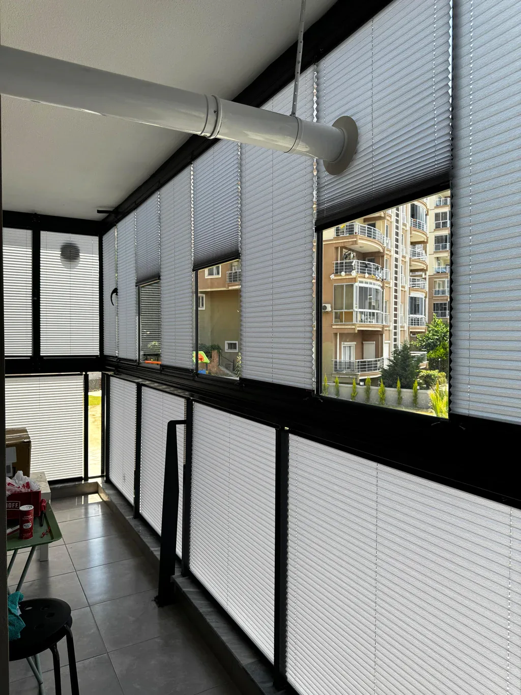 Cam Balkon İçin Güneş Kırıcı Plise Perde