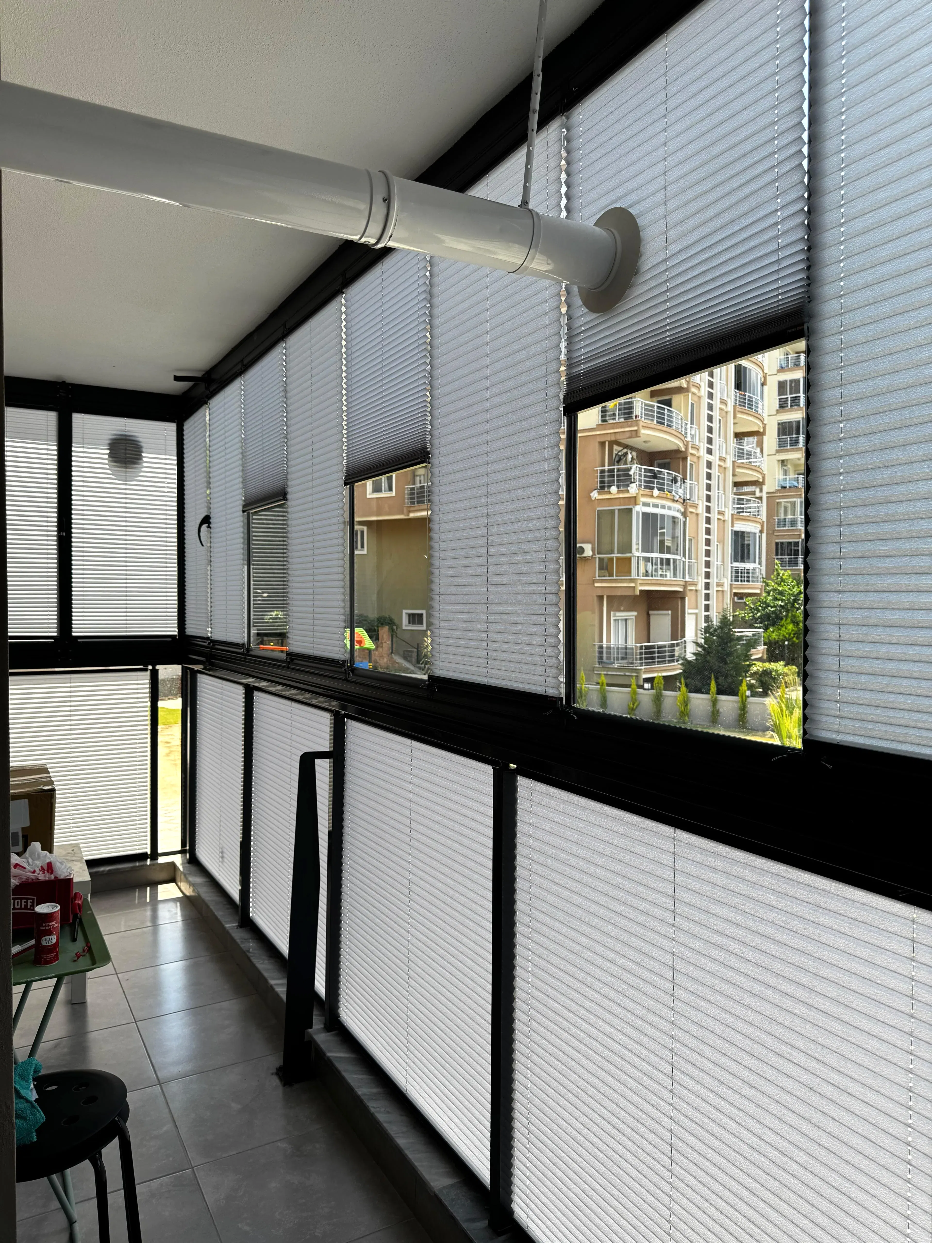 Cam Balkon İçin Güneş Kırıcı Plise Perde
